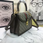 Gucci Women Ophidia Medium Top Handle Bag-Brown 65105596IWX