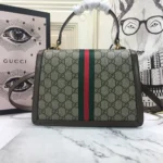 Gucci Women Ophidia Medium Top Handle Bag-Brown 65105596IWX