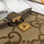 Gucci Women Ophidia Medium Top Handle Bag-Brown