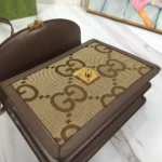 Gucci Women Ophidia Medium Top Handle Bag-Brown