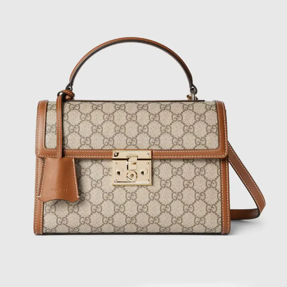 Gucci Women Padlock Medium Top Handle Bag-Brown 838998FAD6L (1) Gucci Women Padlock Medium Top Handle Bag-Brown 838998FAD6L