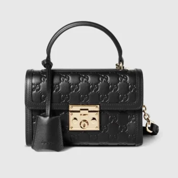Gucci Women Padlock Small Top Handle Bag-Black ‎848884AAFDV