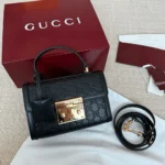 Gucci Women Padlock Small Top Handle Bag-Black ‎848884AAFDV
