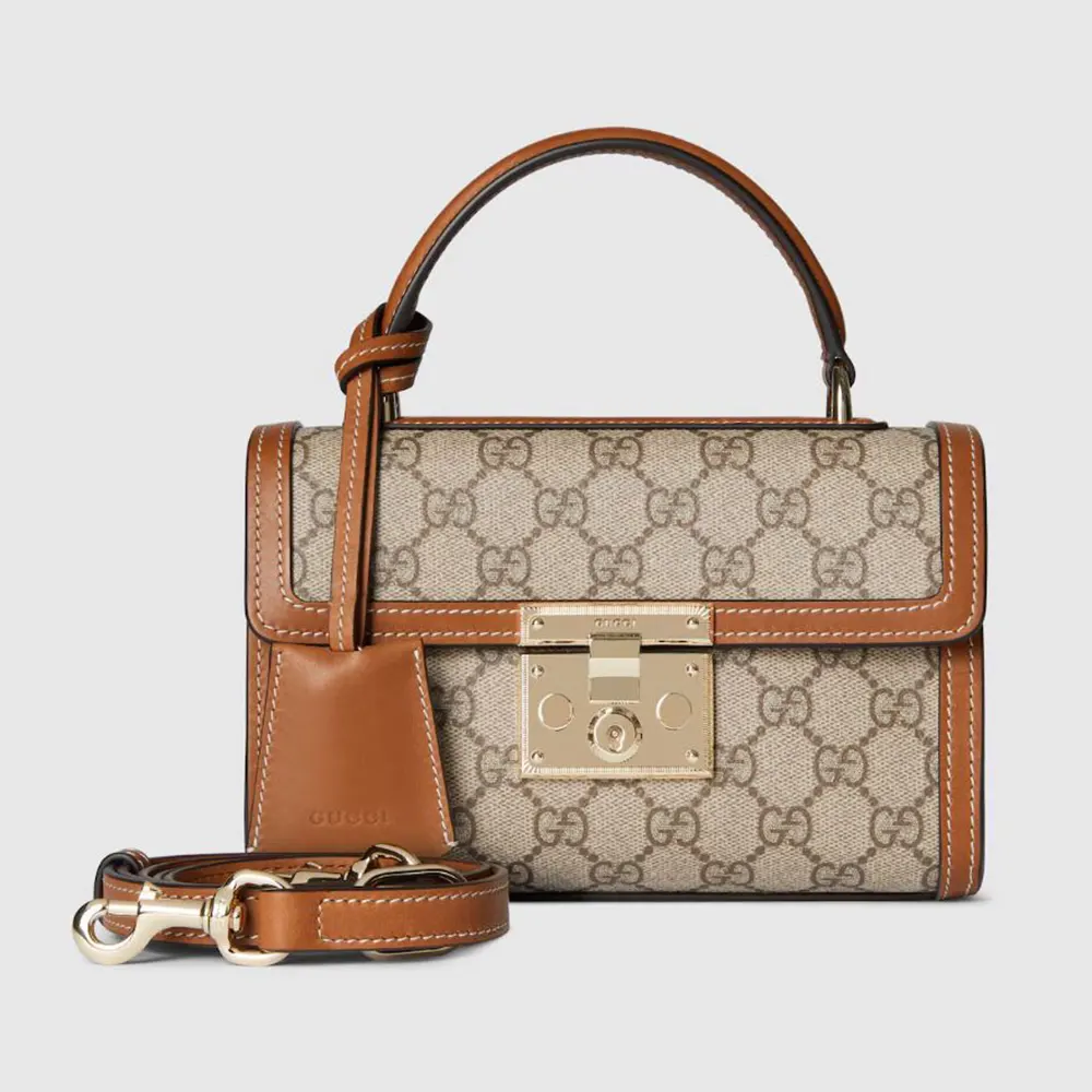 Gucci Women Padlock Small Top Handle Bag-Brown 838999FAD6L (1) Gucci Women Padlock Small Top Handle Bag-Brown 838999FAD6L