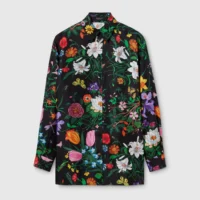 Gucci Women Printed Silk Twill Shirt 864570ZAUU8
