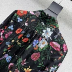 Gucci Women Printed Silk Twill Shirt 864570ZAUU8