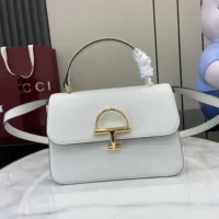Gucci Women Siena Medium Top Handle Bag-White
