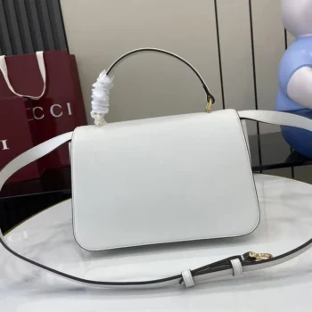 Gucci Women Siena Medium Top Handle Bag-White