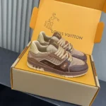 Louis Vuitton LV Unisex Trainer Sneaker-Brown 1AJ480