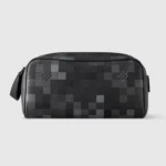 Louis Vuitton LV Unisex Dopp Kit Damoflage Black Coated Canvas M15109