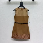 Louis Vuitton LV Women Bi-Material Belted Dress 1AJHVJ