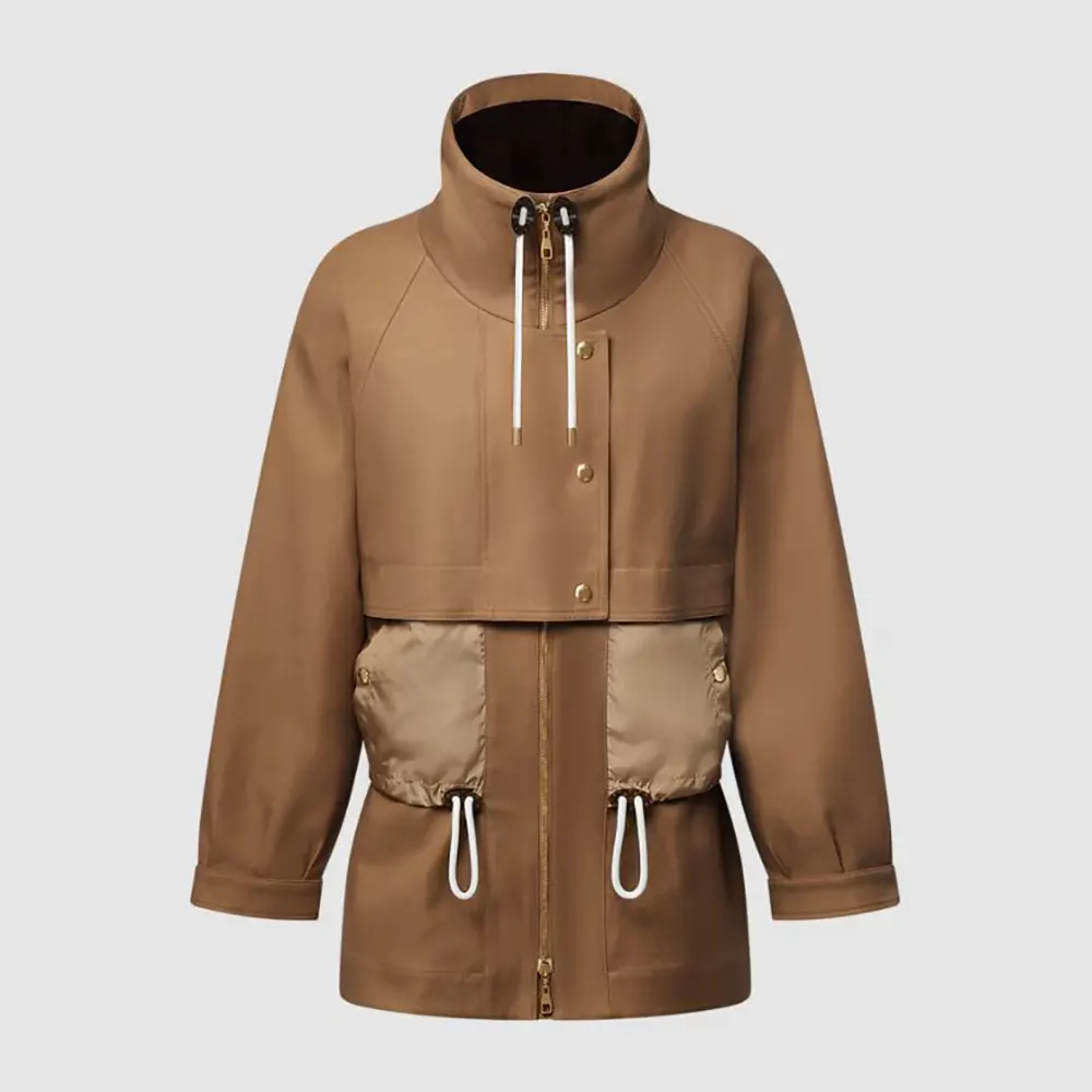 Louis Vuitton LV Women Contrast Insert Coat 1AJGUR (1) Louis Vuitton LV Women Contrast Insert Coat 1AJGUR