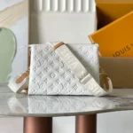 Louis Vuitton LV Women Coussin PM Handbag White Lambskin Cowhide Leather