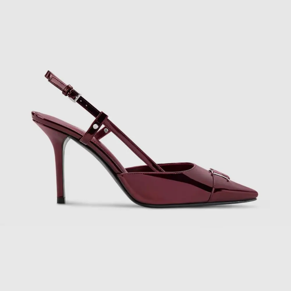 Louis Vuitton Women City Slingback Pump-Bordeaux Red 1AITDP (1) Louis Vuitton Women City Slingback Pump-Bordeaux Red 1AITDP