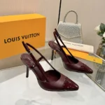 Louis Vuitton Women City Slingback Pump-Bordeaux Red 1AITDP