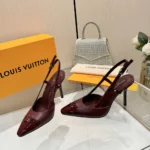 Louis Vuitton Women City Slingback Pump-Bordeaux Red 1AITDP