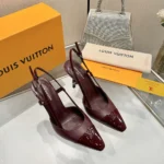 Louis Vuitton Women City Slingback Pump-Bordeaux Red 1AITDP