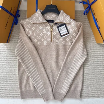 Louis Vuitton Women Ribbed Wool Half-Zip Pullover 1AJBWH