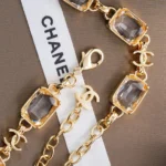 Chanel Women Bracelet Metal & Strass Golden & Crystal ABH252