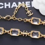 Chanel Women Bracelet Metal & Strass Golden & Crystal ABH252