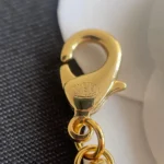 Chanel Women Long Necklace Metal & Glass Pearls Gold & Pearly White ABH230