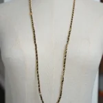 Chanel Women Long Necklace Metal & Lambskin Golden & Black ABH266