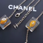 Chanel Women Long Necklace Metal Resin & Glass Pearls-ABH001B23039