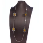 Chanel Women Long Necklace Metal Resin & Glass Pearls-ABH001B23039