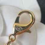 Chanel Women Long Necklace Metal & Resin Gold Black & Pearly White ABH162