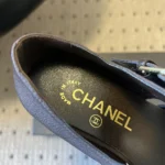 Chanel Women Mary Janes Grosgrain & Patent Calfskin-Black
