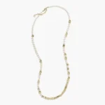 Chanel Women Metal Glass Pearls & Strass Gold Pearly White & Crystal ABH257