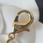 Chanel Women Metal Glass Pearls & Strass Gold Pearly White & Crystal ABH257