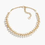 Chanel Women Necklace Metal & Glass Pearls Gold & Pearly White ABH232
