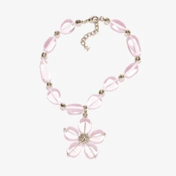 Chanel Women Necklace Metal Resin & Glass Gold & Pink ABG771