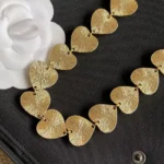 Chanel Women Necklace Metal & Resin Golden Black & Dark Red ABH169