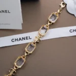 Chanel Women Necklace Metal & Strass Golden & Crystal ABH252