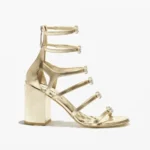 Chanel Women Sandals Laminated Lambskin-Light Gold G46999
