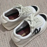 Chanel Women Sneakers Fabric & Suede Calfskin White & Black