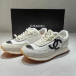 Chanel Women Sneakers Fabric & Suede Calfskin White & Black