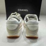 Chanel Women Sneakers Fabric & Suede Calfskin White & Black