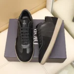 Dior Unisex B01 Matchpoint Sneaker Black Smooth Calfskin and Black Suede