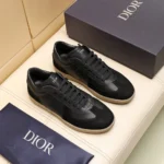 Dior Unisex B01 Matchpoint Sneaker Black Smooth Calfskin and Black Suede