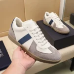 Dior Unisex B01 Matchpoint Sneaker Blue and White Smooth Calfskin with Gray Suede