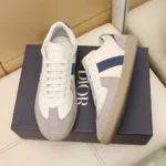 Dior Unisex B01 Matchpoint Sneaker Blue and White Smooth Calfskin with Gray Suede