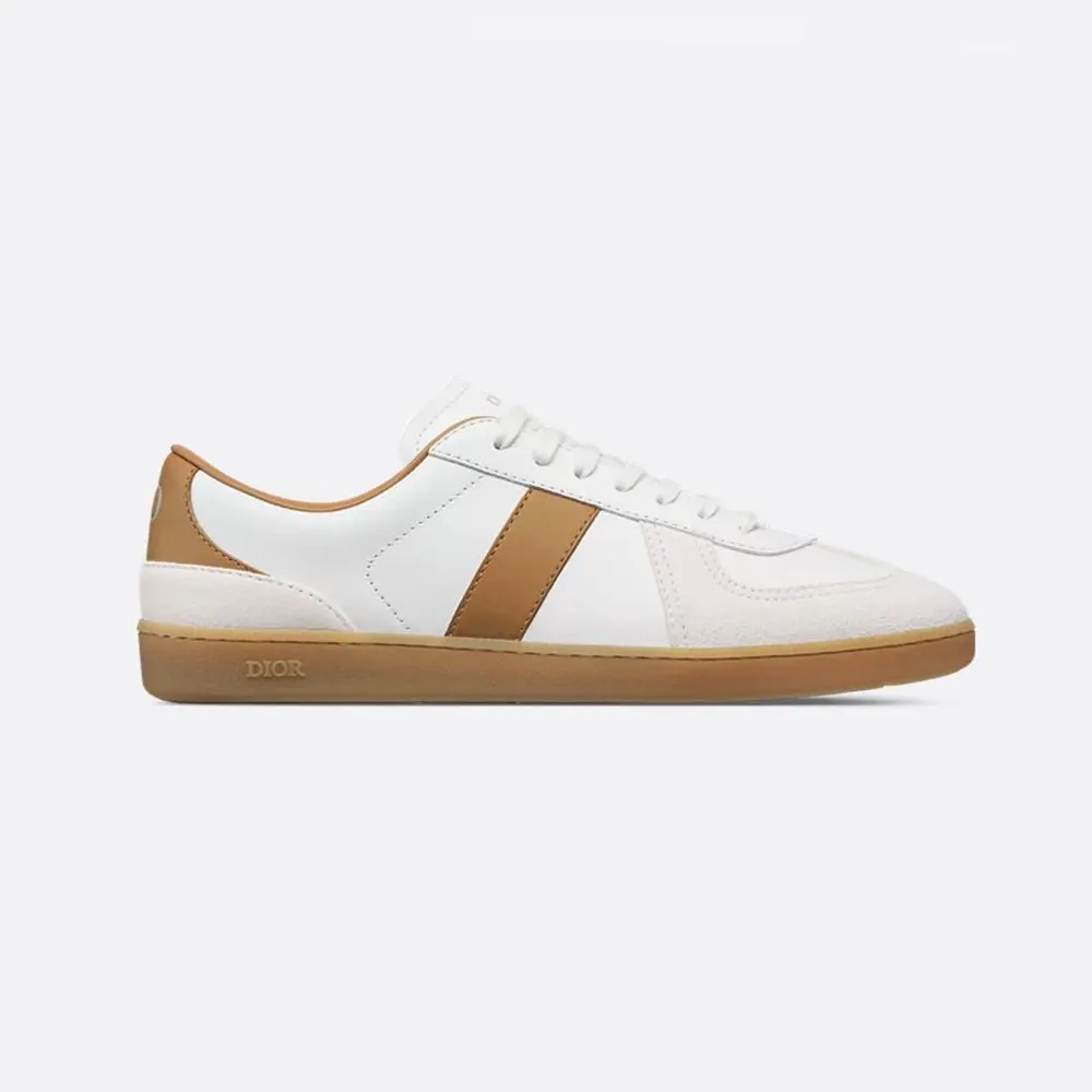 Dior Unisex B01 Matchpoint Sneaker Cognac and White Smooth Calfskin with White Suede (1) Dior Unisex B01 Matchpoint Sneaker Cognac and White Smooth Calfskin with White Suede