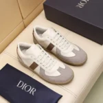 Dior Unisex B01 Matchpoint Sneaker Gray and White Smooth Calfskin with Gray Suede
