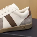 Dior Unisex B01 Matchpoint Sneaker Gray and White Smooth Calfskin with Gray Suede