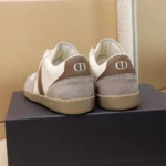 Dior Unisex B01 Matchpoint Sneaker Gray and White Smooth Calfskin with Gray Suede