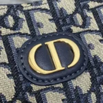 Dior Women 30 Montaigne Diorling Mini Bag with Chain Blue Dior Oblique Jacquard