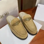 Dior Women Boy Mule Beige Suede Goatskin KDB922SKU
